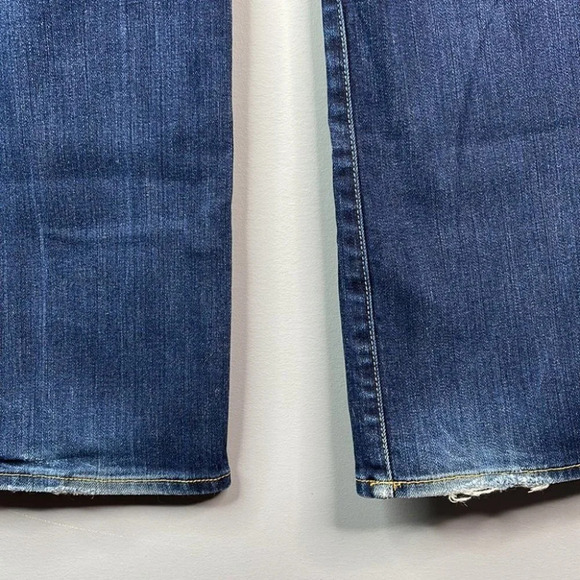 AMERICAN EAGLE Retro Slim Boot Jeans Blue Dark Wash Low Rise 5 Pocket 8 Short - Picture 6 of 11